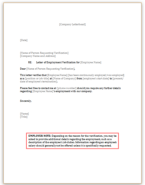 sample employment verification letter for independent contractor